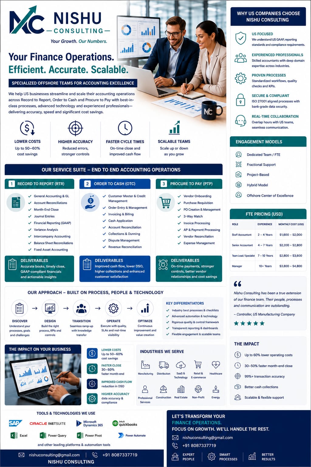 Nishu Consulting finance operations brochure